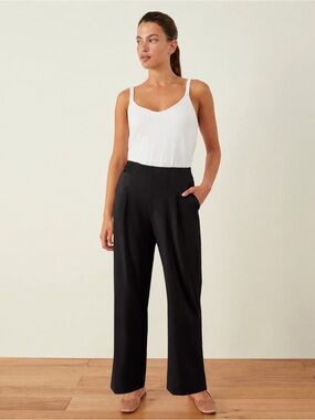 A DAY Turn It Up Wide Leg pants pleated 0604 high rise sustainable